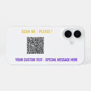 Your QR Code iPhone Case Example Custom Text