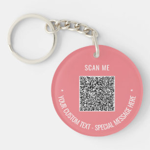 Your QR Code Keychain Example with Custom Text