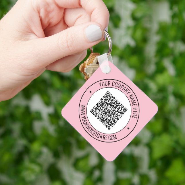 Your QR Code Keychain with Custom Text and Colours (Hand)