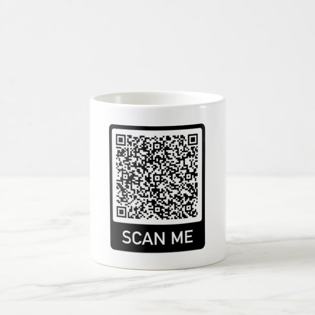 Your QR Code Mug Scan Info Funny Mugs Gift (Center)