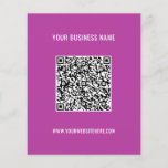 Your QR Code Name Website Colors Promotional Flyer<br><div class="desc">Custom Colors and Font Flyer with Your QR Code and Custom Text Promotional Business Personalized Company Flyers / Gift - Add Your QR Code / Image or Logo - Photo / and Text Name / Information / More - Resize and move elements with Customization tool. Choose / add your favorite...</div>