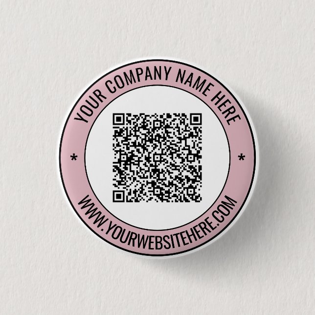 Your QR Code Name Website Colour Promotional Butto 1 Inch Round Button (Front)