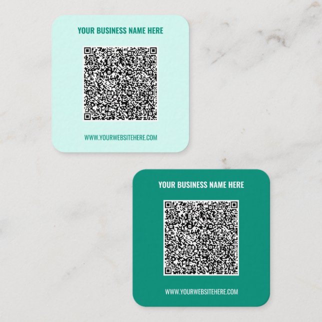 Your QR Code Name Website Colours Business Card (Front/Back)