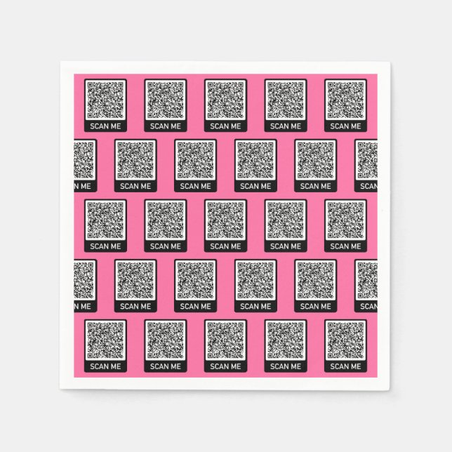 Your QR Code Personalized Napkins Example (Front)