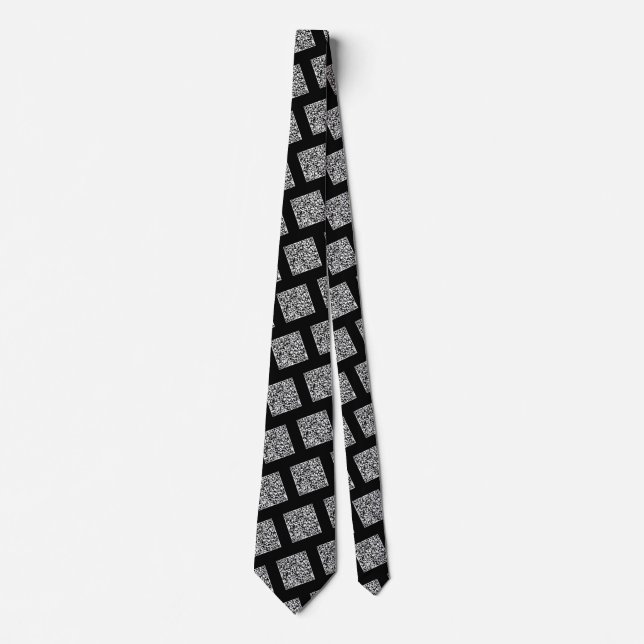 Your QR Code Personalized Neck Tie Custom Colours (Front)