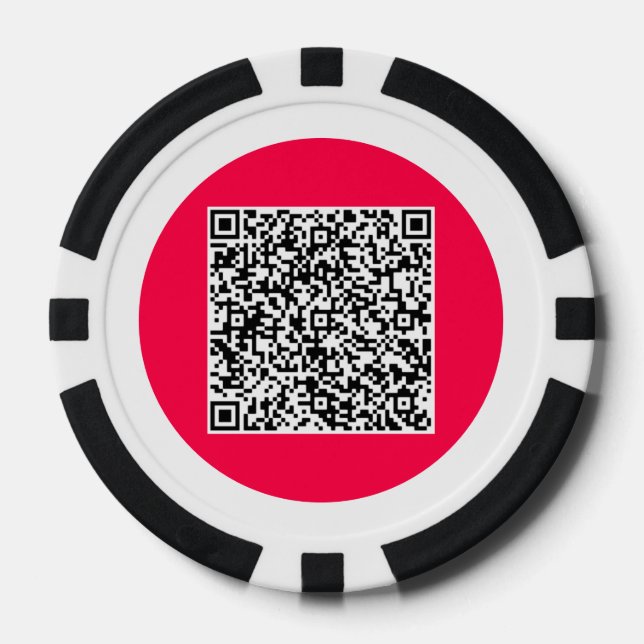 Your QR Code Personalized Poker Chips Choose Colou (Front)