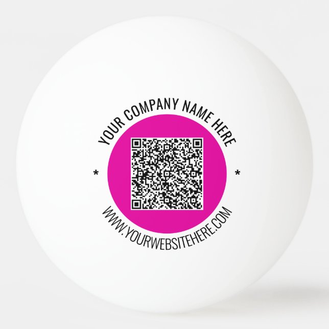Your QR Code Ping Pong Ball Example Custom Text (Back)