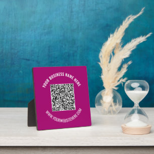 Your QR Code Plaque with Custom Text and Colours