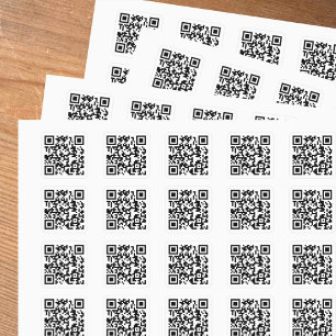 Your QR Code Plus Business Details Square Sticker