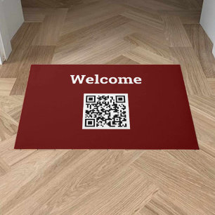 Your QR Code plus Welcome on a  Doormat