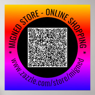 Your QR Code Posters Example with Custom Text