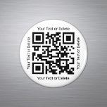 Your QR Code Professional Business Modern Round Magnet<br><div class="desc">Promote your business to potential customers with modern and professional custom QR code round magnets. All text on this template is simple to personalize or delete. The scannable code makes it easy for clients to find your company website online and connect with your internet advertising and social media networking. Design...</div>
