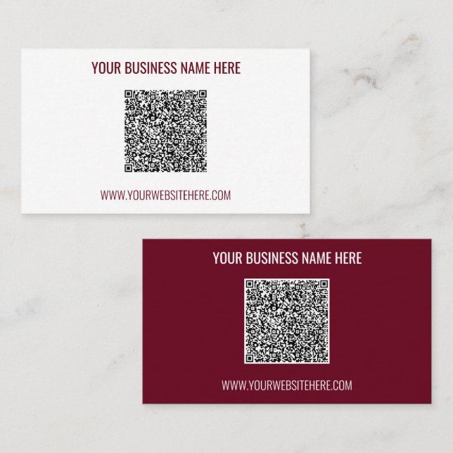 Your QR Code Promotional Business Card Example (Front/Back)
