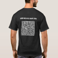 Your QR Code Scan and Custom Text Business T-Shirt