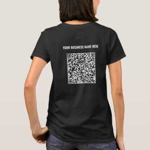 Your QR Code Scan and Custom Text Business T-Shirt