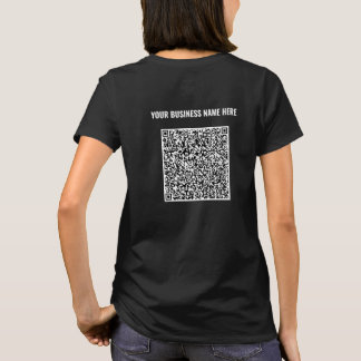 Your QR Code Scan and Custom Text Business T-Shirt
