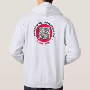 Your QR Code Scan Custom and Text and Colour Hoodi Hoodie