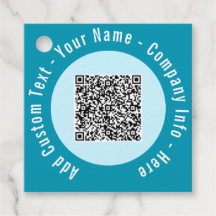 Your QR Code Scan Custom Text and Colours Gift Tag