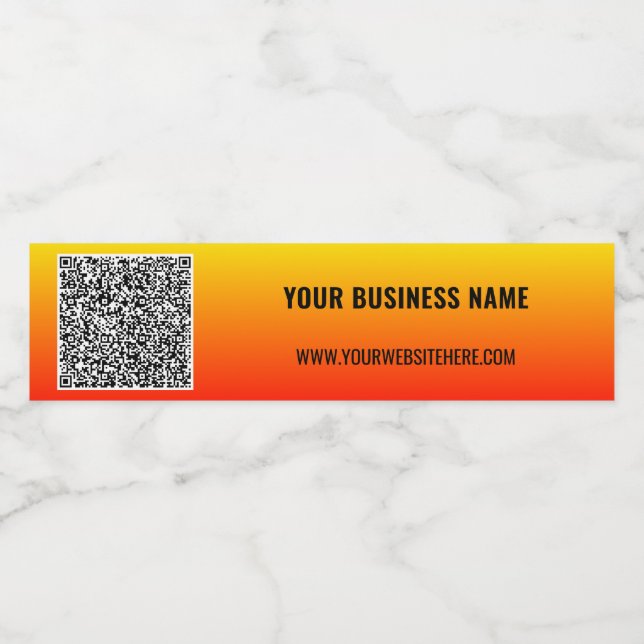 Your QR Code Scan Custom Text ColorBottle Labels (Single Label)