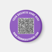 Your QR Code Scan Custom Text Promotional Magnet