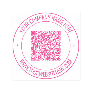 Your QR Code Scan Custom Text Self-Inking Stamp