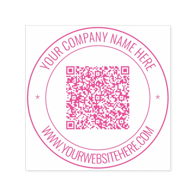 Your QR Code Scan Custom Text Self-Inking Stamp (Design)