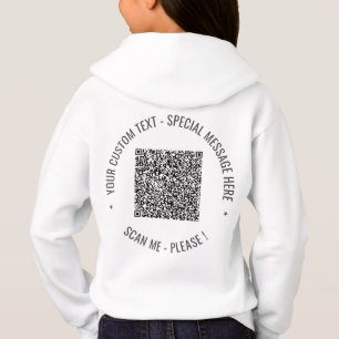 Your QR Code Scan Info and Custom Text Hoodie