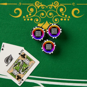 Your QR Code Scan Info and Custom Text Poker Chips