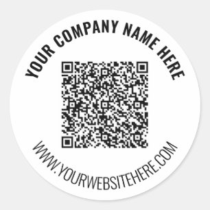 Your QR Code Scan Info and Custom Text Sticker