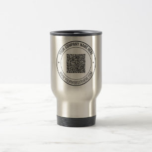Your QR Code Scan Info and Custom Text Travel Mug