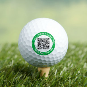 Your QR Code Scan Info and Text Stamp Golf Balls