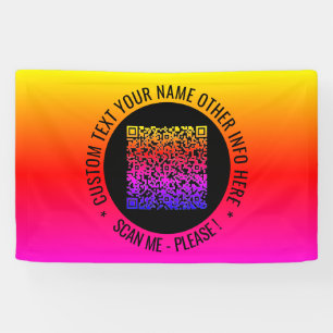 Your QR Code Scan Info Banner with Custom Text