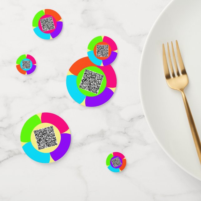Your QR Code Scan Info Confetti with Custom Colour (Group)