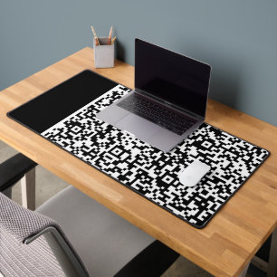 Your QR Code Scan Info Custom Colors Desk Mat