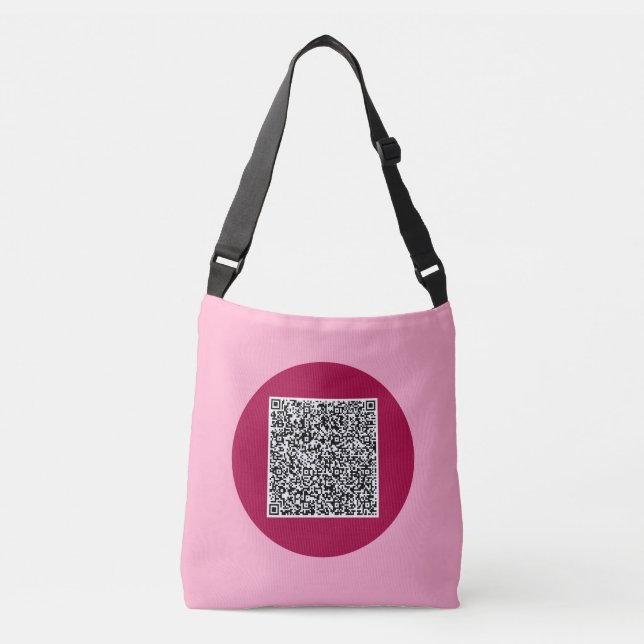 Your QR Code Scan Info Custom Colour Personalized Crossbody Bag (Front)