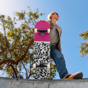 Your QR Code Scan Info Custom Colours Skateboard