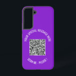 Your QR Code Scan Info Custom Text and Colours Samsung Galaxy Case<br><div class="desc">Choose Colours and Font - iPhone Case with Your Special QR Code Info and Custom Text Personalized Modern iPhone Cases Gift - Add Your QR Code - Image or Logo - photo / Text - Name or other info / message - Resize and Move or Remove / Add Elements -...</div>