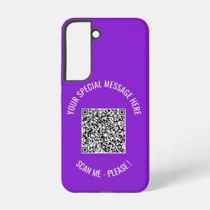 Your QR Code Scan Info Custom Text and Colours Samsung Galaxy Case