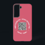 Your QR Code Scan Info Custom Text and Colours Samsung Galaxy Case<br><div class="desc">Custom Colours and Font - Your Special QR Code Info and Custom Text Personalized Modern Gift - Add Your QR Code - Image or Logo - photo / Text - Name or other info / message - Resize and Move or Remove / Add Elements - Image / Text with Customization...</div>
