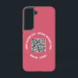 Your QR Code Scan Info Custom Text and Colours Samsung Galaxy Case<br><div class="desc">Custom Colours and Font - Your Special QR Code Info and Custom Text Personalized Modern Gift - Add Your QR Code - Image or Logo - photo / Text - Name or other info / message - Resize and Move or Remove / Add Elements - Image / Text with Customization...</div>