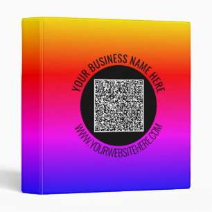 Your QR Code Scan Info Custom Text Business Binder