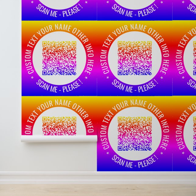 Your QR Code Scan Info Custom Text Colourful Wallpaper (Application)