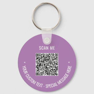 Your QR Code Scan Info Custom Text Colours Keychai Keychain