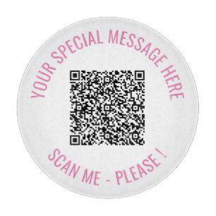 Your QR Code Scan Info Custom Text Cutting Board