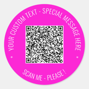 Your QR Code Scan Info Custom Text Gift Sticker