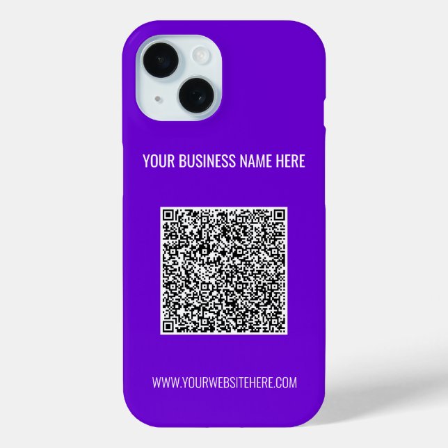 Your QR Code Scan Info Custom Text iPhone Case (Back)