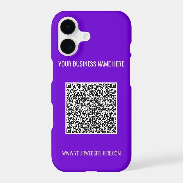 Your QR Code Scan Info Custom Text iPhone Case (Back)