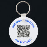 Your QR Code Scan Info Custom Text Keychain<br><div class="desc">Choose Colours and Fonts - Design Your Own Keychain with Your Special QR Code Info and Custom Text Personalized Modern Keychains Gift - Add Your QR Code - Image or Logo - photo / Text - Name or other info / message - Resize and Move or Remove / Add Elements...</div>