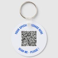 Your QR Code Scan Info Custom Text Keychain