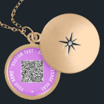 Your QR Code Scan Info Custom Text Name Necklace<br><div class="desc">Custom Colours and Font - Your QR Code Scan Info and Custom Text / Name / Special Massage Necklaces / Gift - Add Your QR Code - Image or Photo / Name - Message or Custom Text - Resize and Move or Remove / Add Elements - Image / Text with...</div>